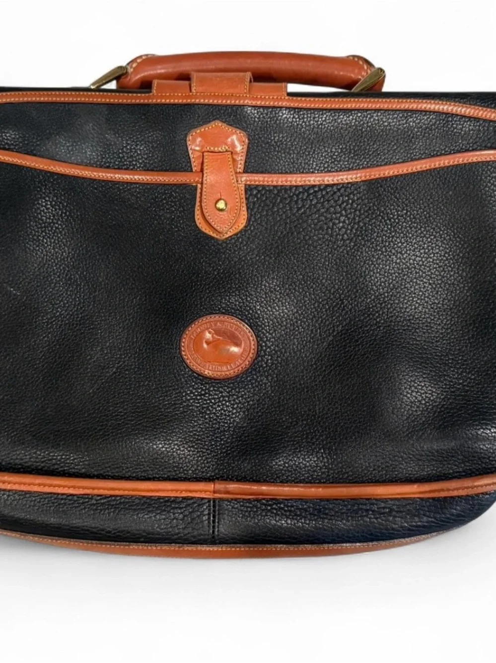 Vintage Dooney & Bourke All-Weather Leather Briefcase /Messenger - fits laptop